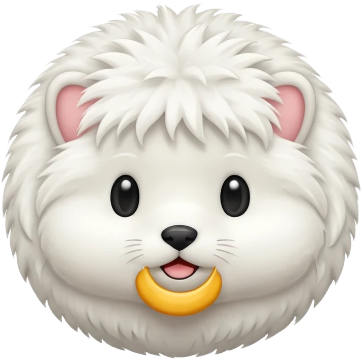 white fur ball emoji