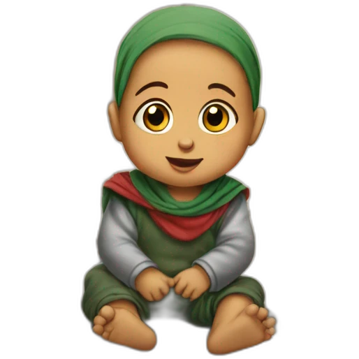 Palestinian baby under rubbles emoji
