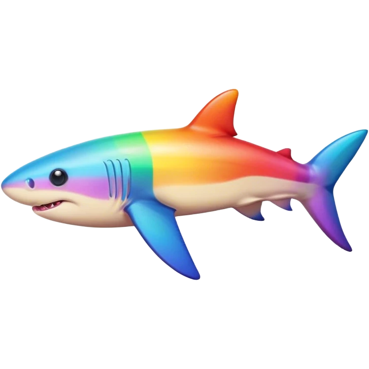 Gay rainbow shark emoji