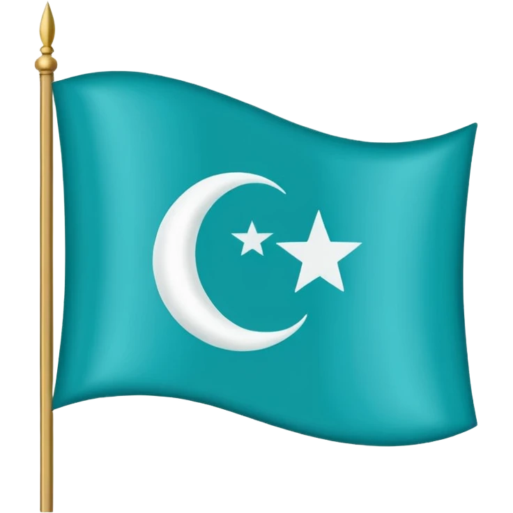 Turkuaz renginde türk bayrağı yapar mısın. Bayrak. I want to flag. 🇹🇷 Like this but turquoise. İt's must be turquoise  emoji