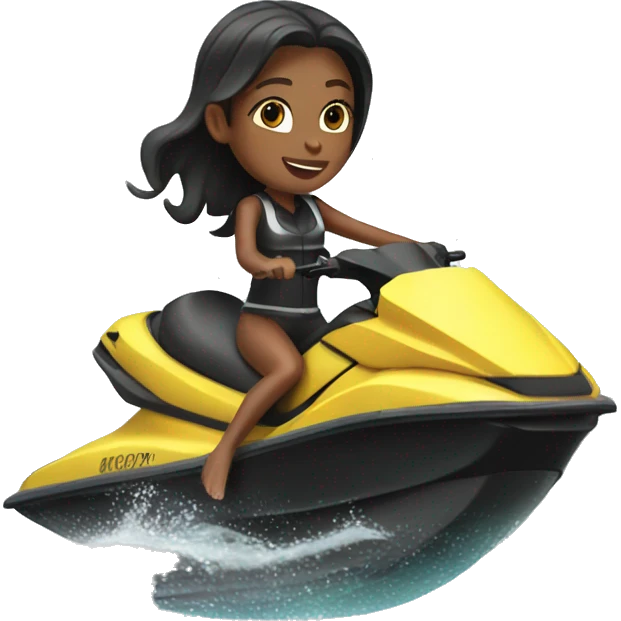  girl riding jet ski emoji