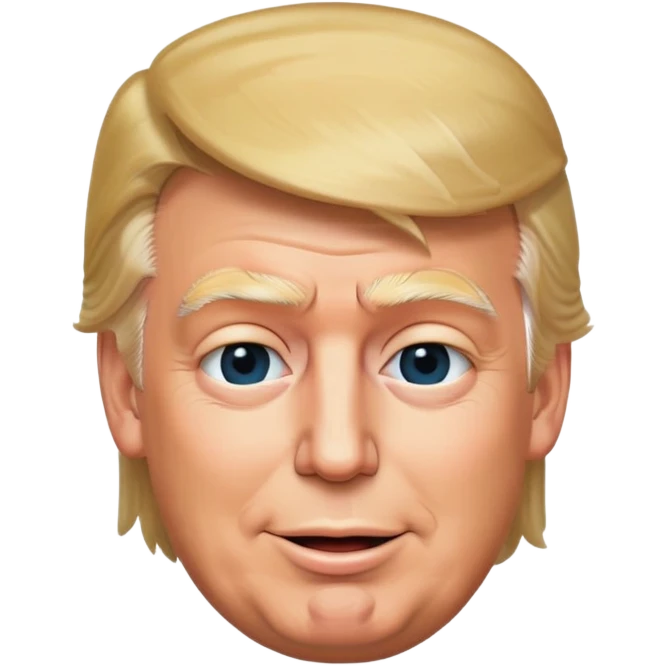 Trump, winking, peace sign emoji
