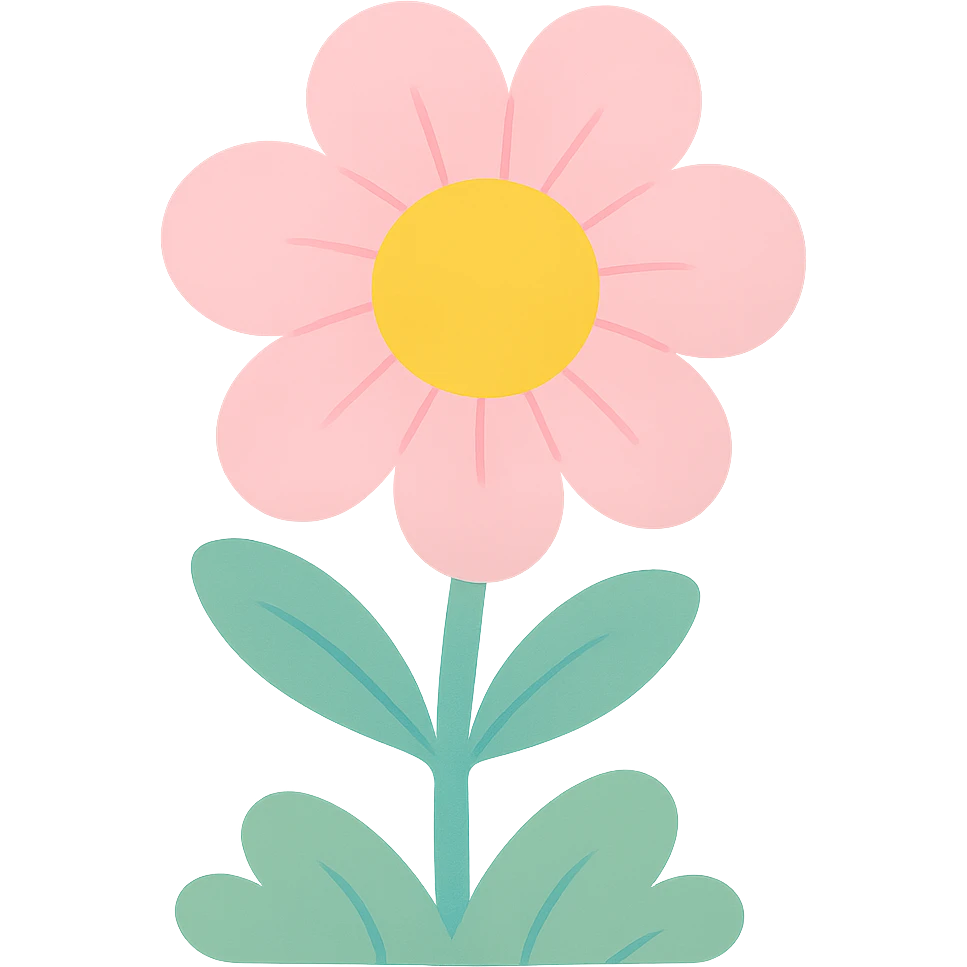 Remove the background, keep only the pastel flower in a soft dreamy style with no background. emoji