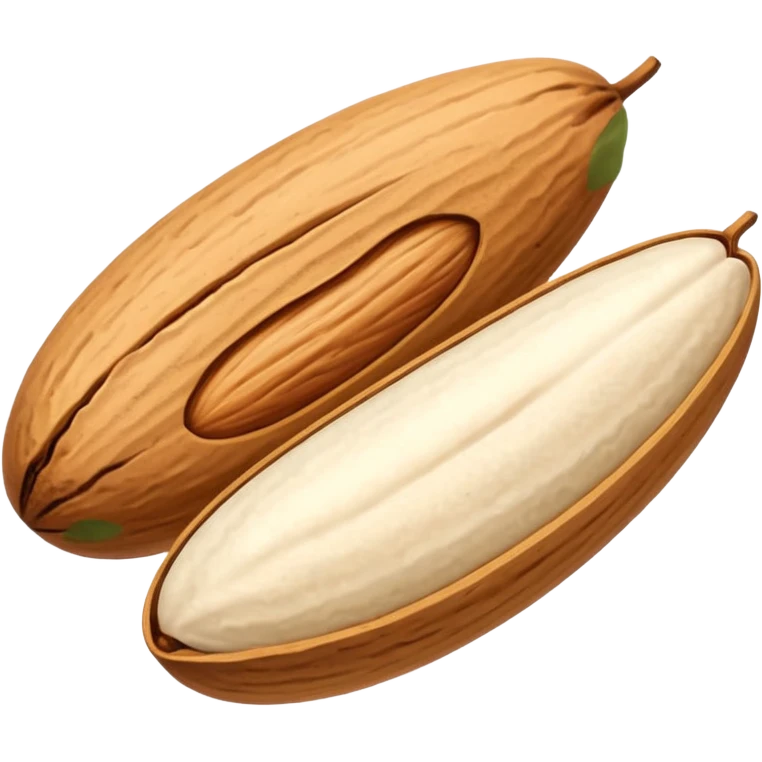 One almond and with 3 grains of oats emoji
