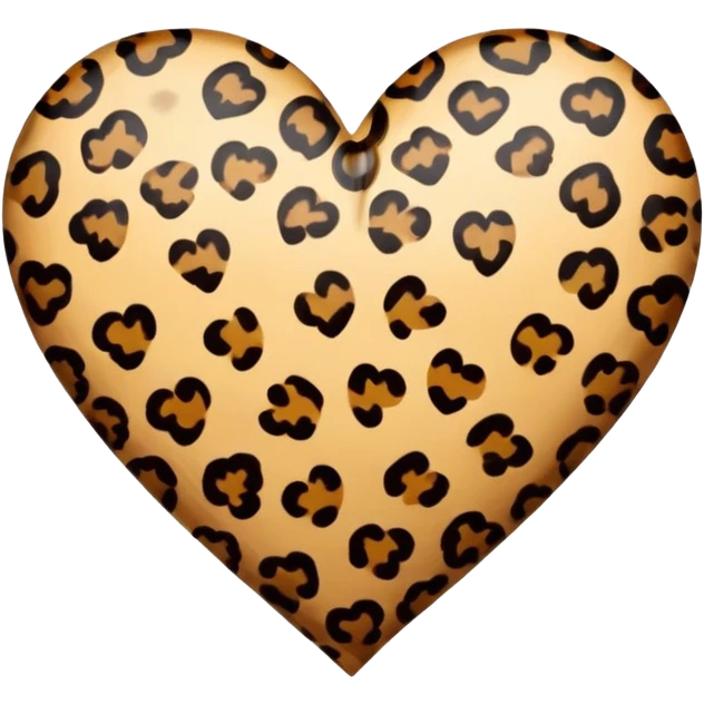 Leopard print heart emoji
