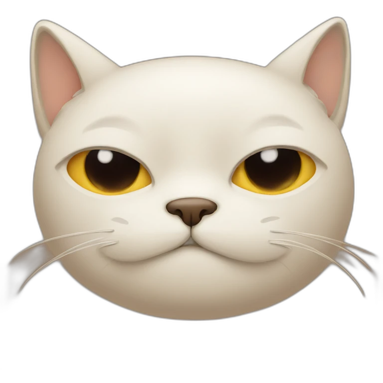 Cat covering its eyes emoji