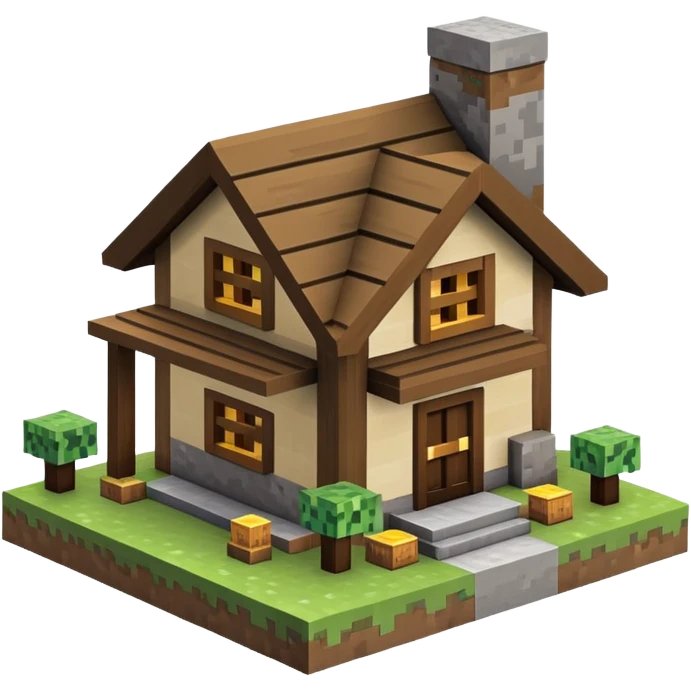 Minecraft house emoji