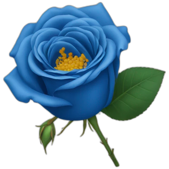 rose bleu emoji