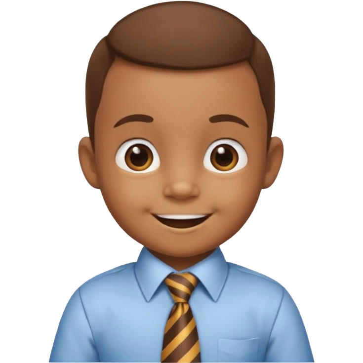 brown baby with tie emoji