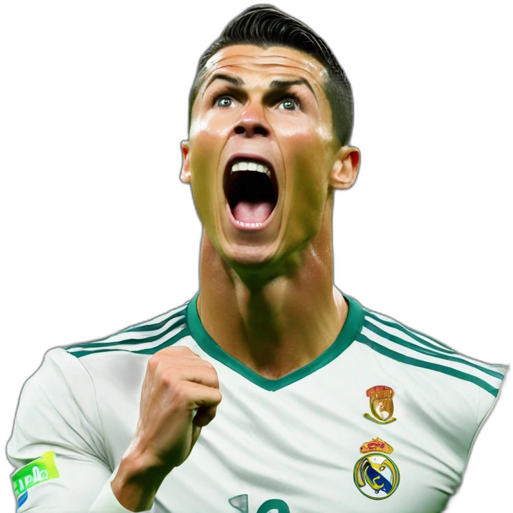cristiano ronaldo shouting siuuu emoji