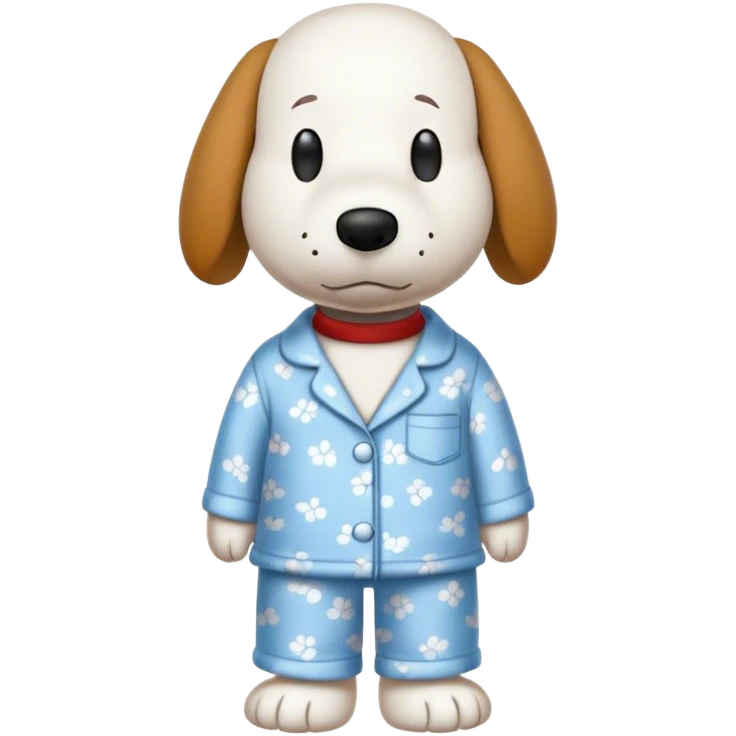 Snoopy in pajamas emoji