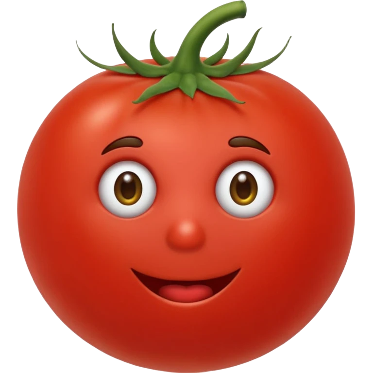 Eine Tomate mit Gesicht und Hände und Füße  emoji