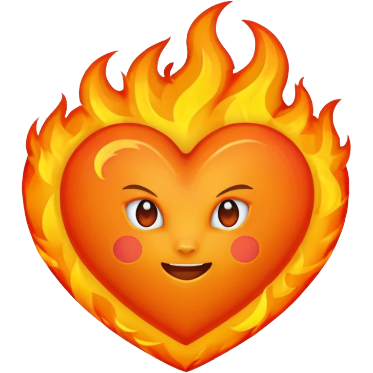 fireheart with letter A emoji