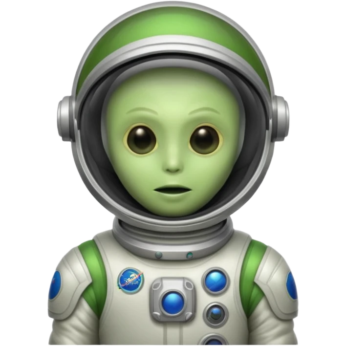 green alien silver Astronaut emoji