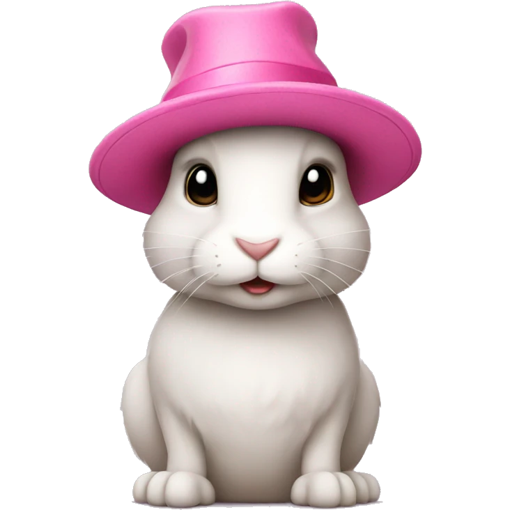 rabbit with pink hat emoji
