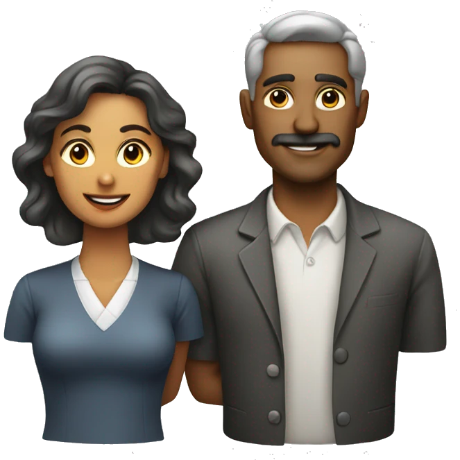 Printing man an woman emoji