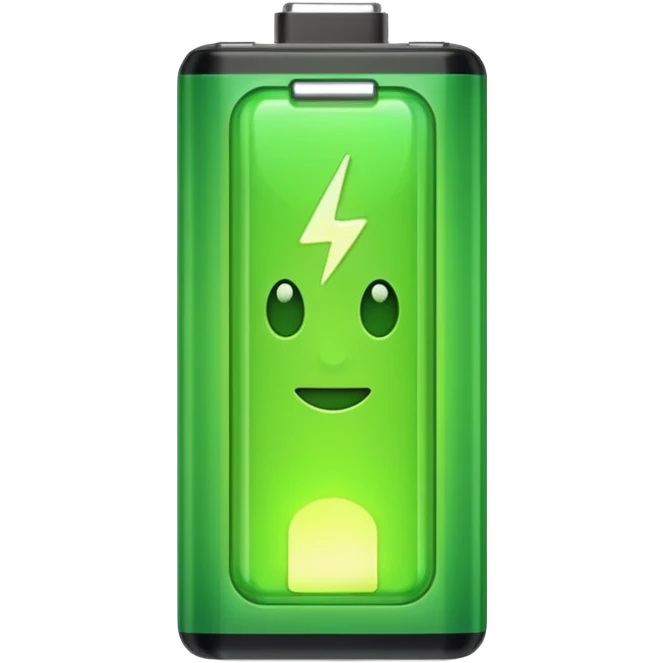 батарейка с энергии , зеленая emoji