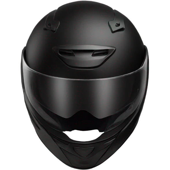 motorcycle helmet side black fullface black visor emoji