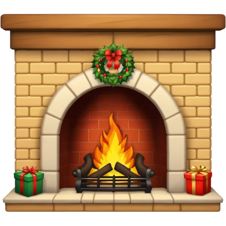Christmas fireplace emoji