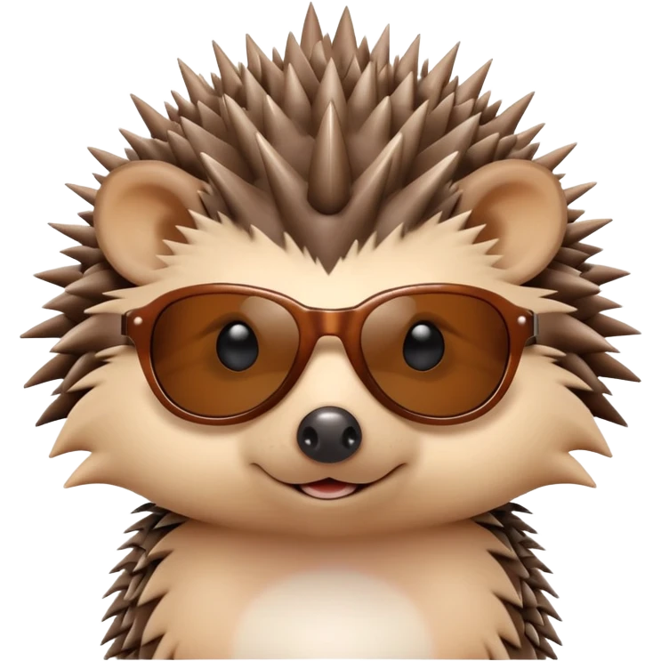 Hedgehog in sun glasses emoji