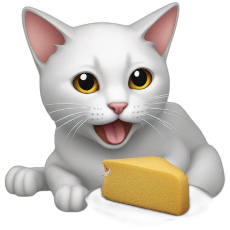 cat eating a mouse emoji