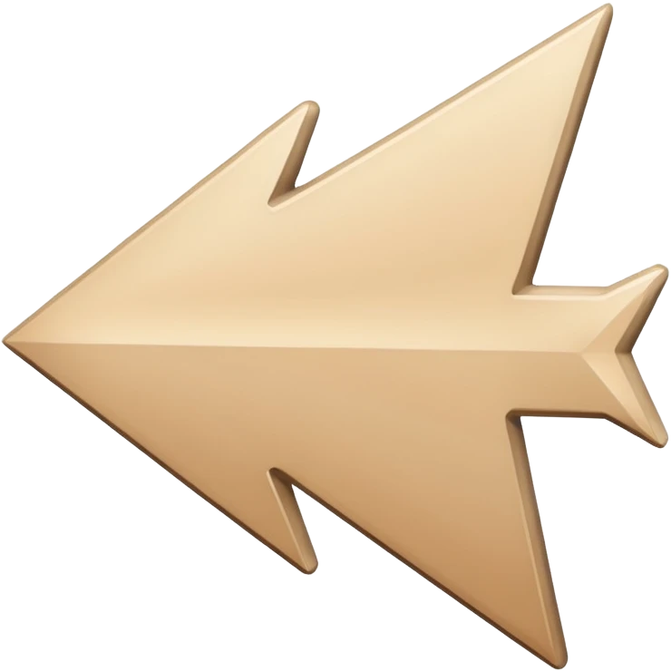 drawn beige arrow emoji
