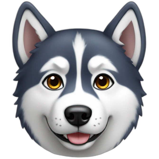 husky cute emoji