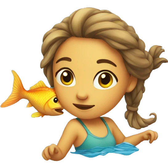 girl as a fish out of water emoji