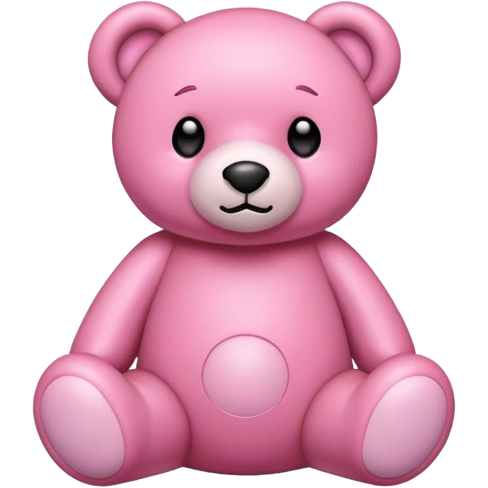 Pink teddy emoji