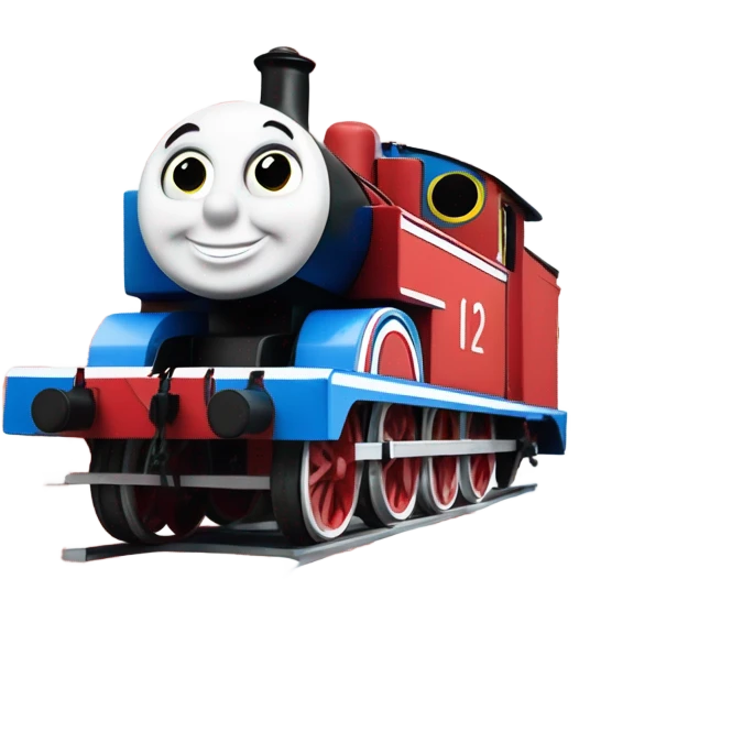 thomas the tank engine with us flag colors emoji