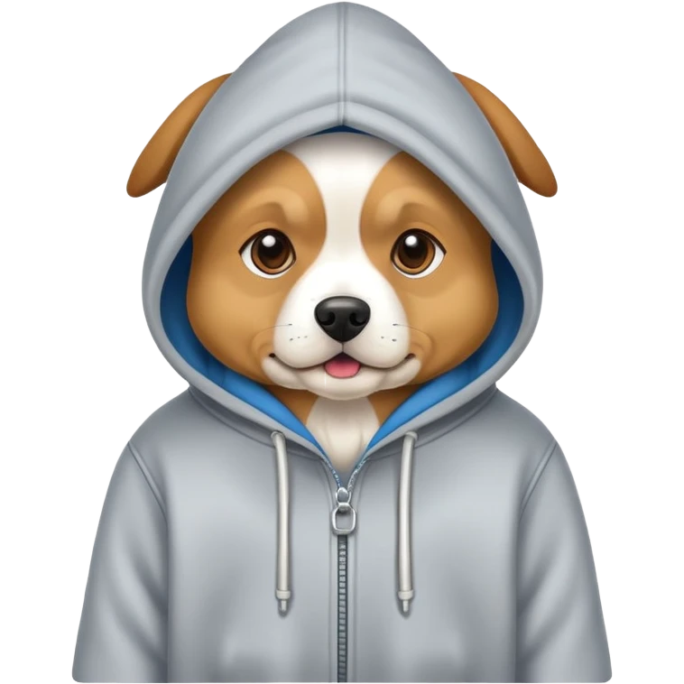 dog wearing a hoodie emoji