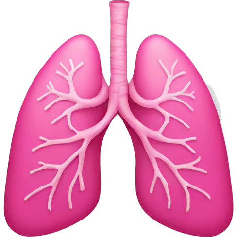 pink healthy lungs emoji