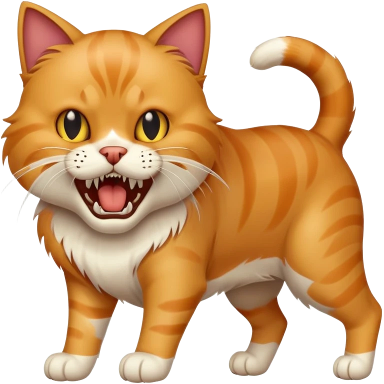 A cat killing a dog emoji