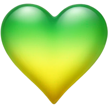 green yellow ombré glass heart emoji