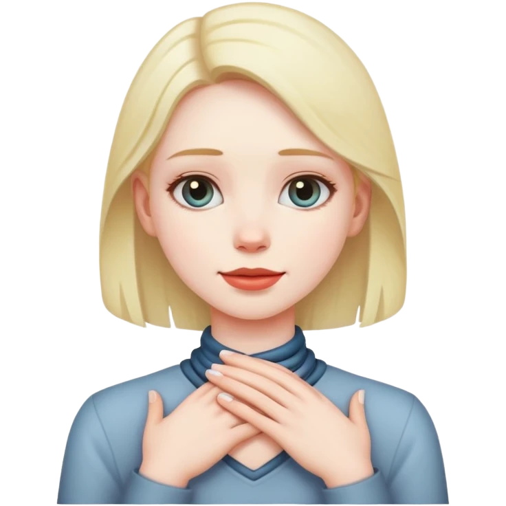 Girl having hands around neck  emoji