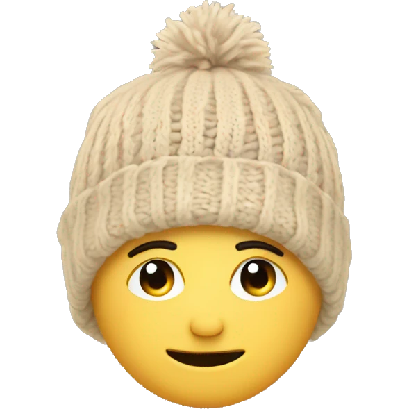 beige winter beanie no person emoji