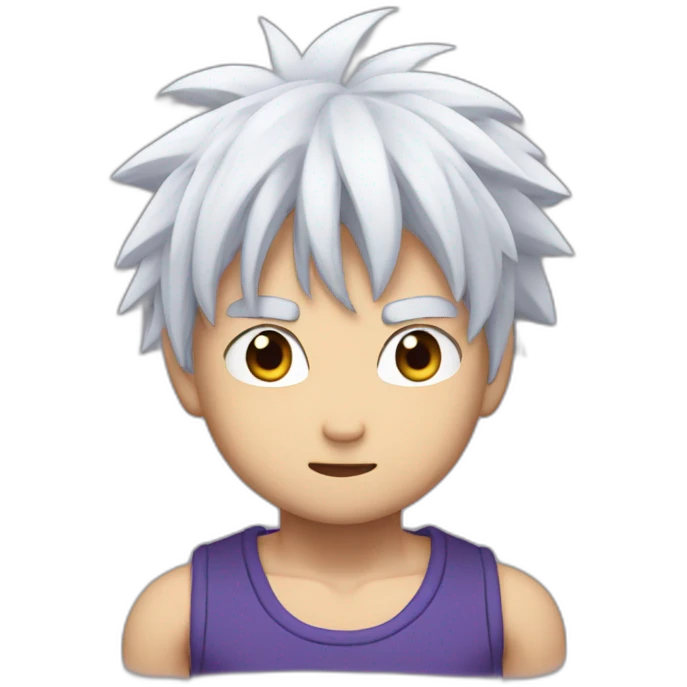 I depicted Killua with muscles emoji