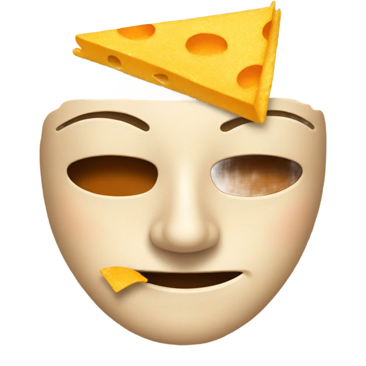 Nose with a nacho chip and cheese   emoji