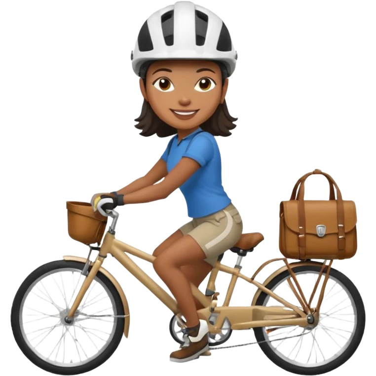 Urban Bike Courier black woman  emoji