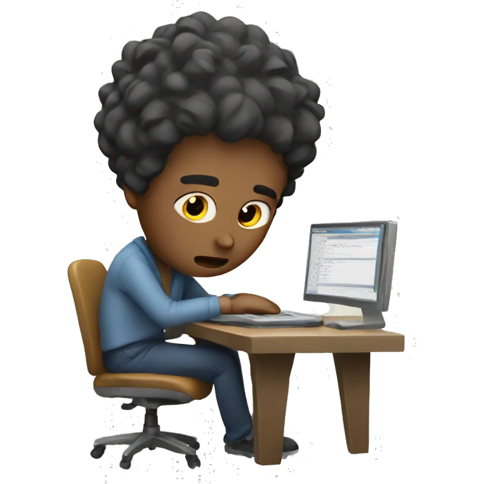 a tired person editing videos emoji