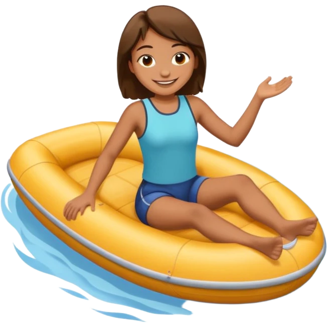 Floating on river emoji