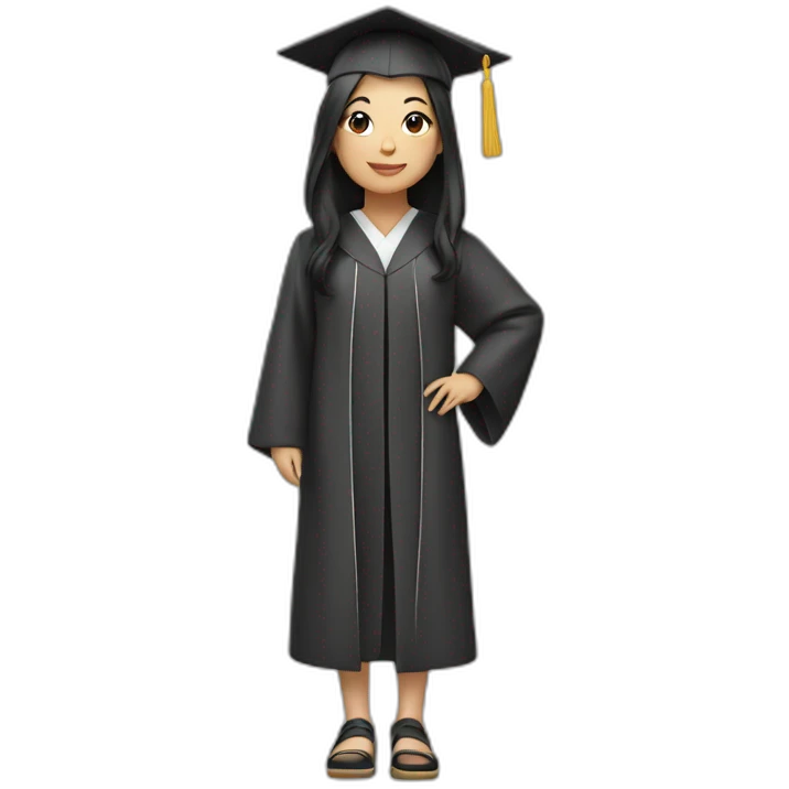 ASIAN GIRL graduate emoji