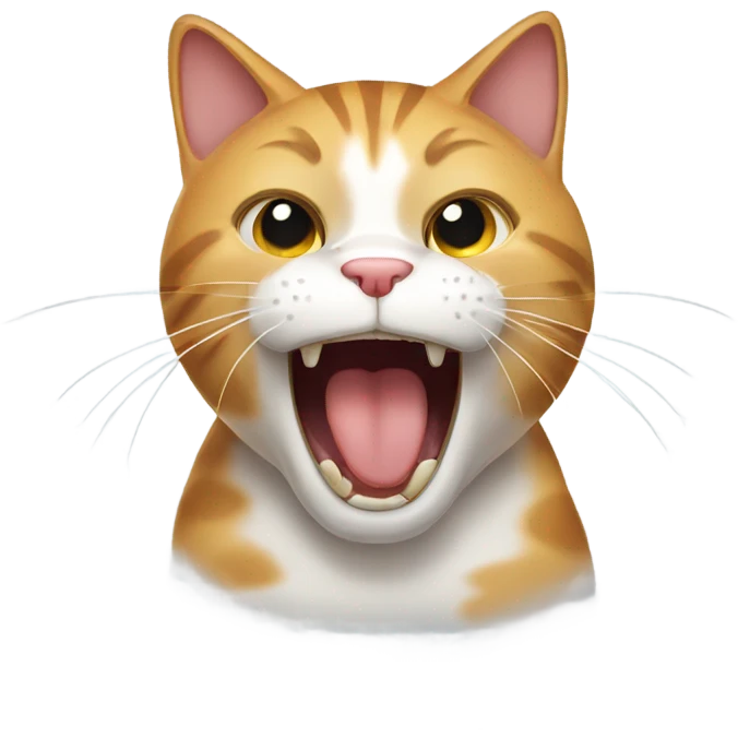 Cat yawning emoji