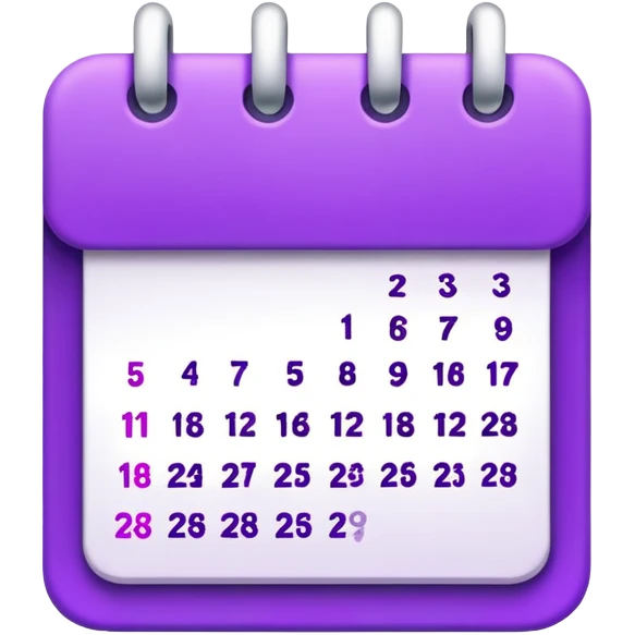 Calendar purple without days  emoji