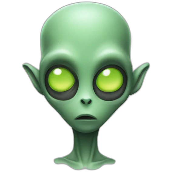 alien with a rogue face emoji