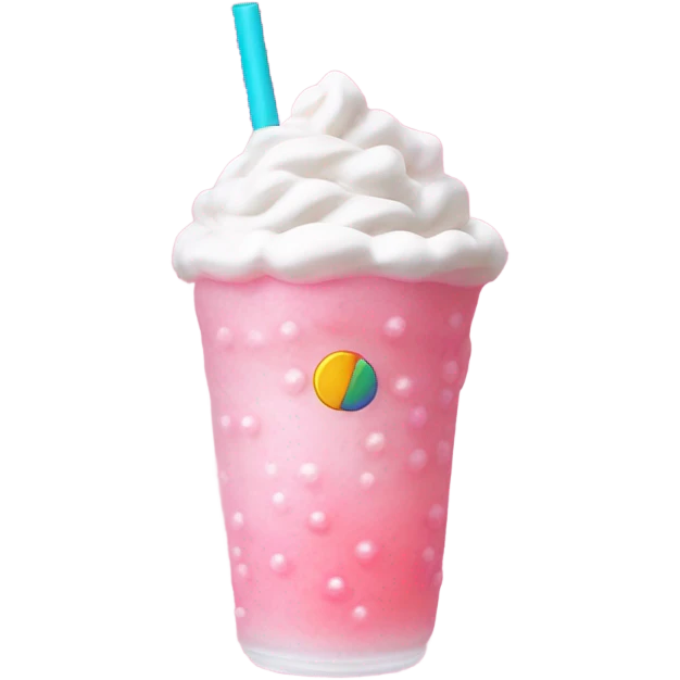 Pink boba drink emoji