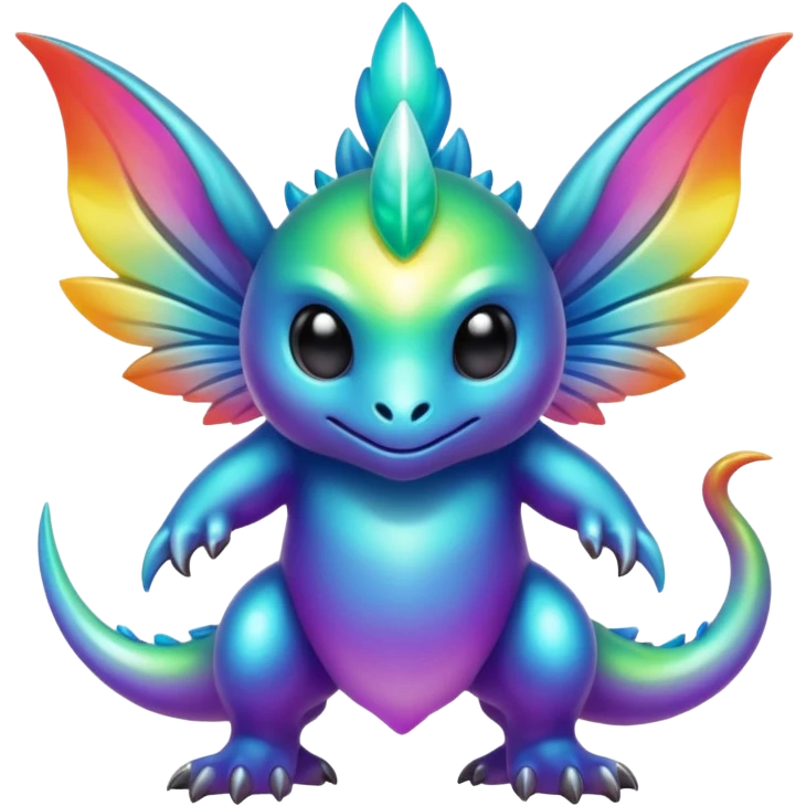Epic divine legendary complex detailed iridescent gradients aesthetic-Fakémon-creature-scenery emoji