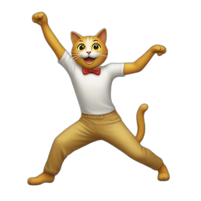 Un chat qui danse emoji