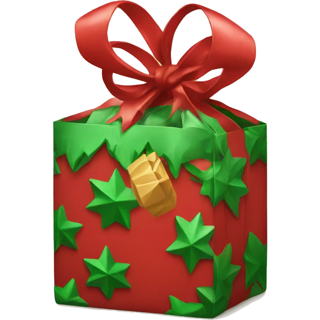 Christmas gift bag emoji