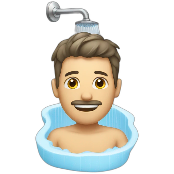 a man in the shower emoji